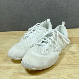 Baxinier Girls White Cheerleading Shoes Athletic Training Dance Sneakers Size 36